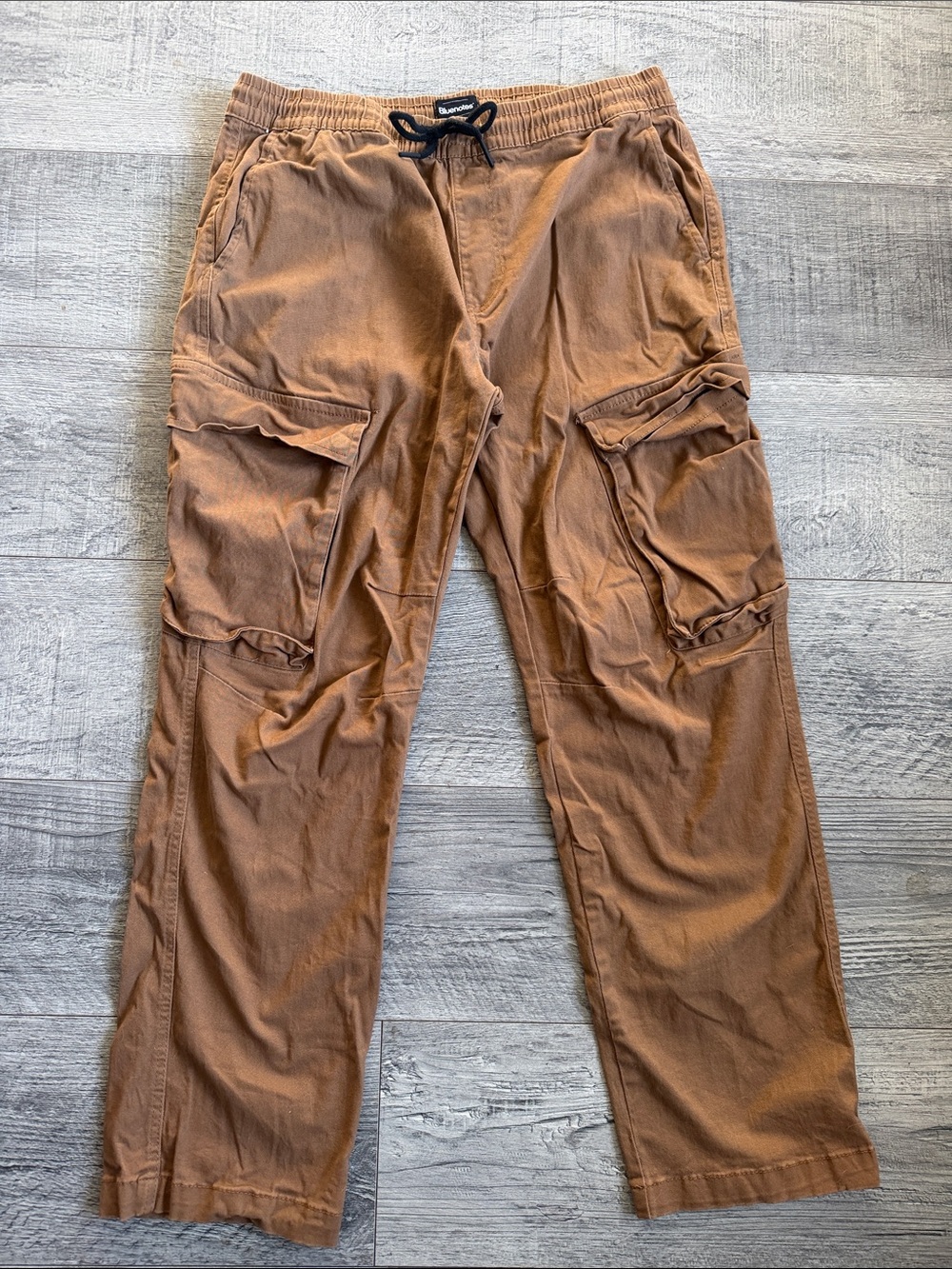Bluenotes Tan Cargo Pants with Drawstring Waist